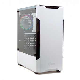  Корпус Powercase Alisio X3 White ARGB (CAXW-F2A1) Tempered Glass, 2х 120mm fan + 1x 120mm ARGB fan, ARGB Strip inside, белый, ATX 