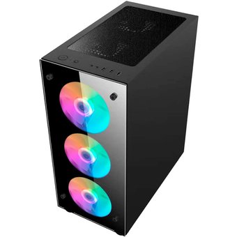  Корпус 1stPlayer Fire Dancing V3-A / ATX, tempered glass / 4x120mm LED fans inc. / V3-A-4G6 