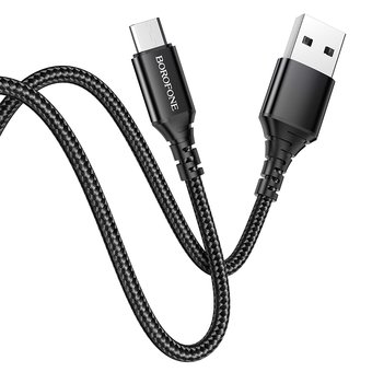  Дата-кабель BOROFONE BX54 Ultra bright micro 1м (чёрный) 