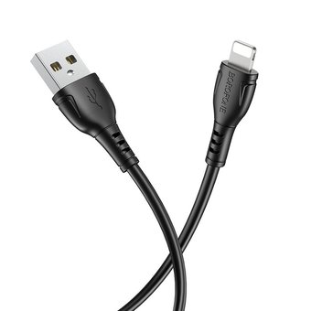  Дата-кабель BOROFONE BX51 Triumph lightning 1м (чёрный) 