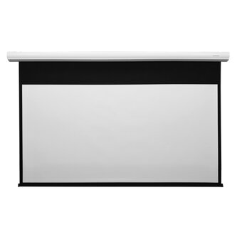  Экран с электроприводом Lumien Cinema Control LCC-100117 241x400см (раб.область 220х390см) Matte White черн. кайма по периметру, серый корпус 