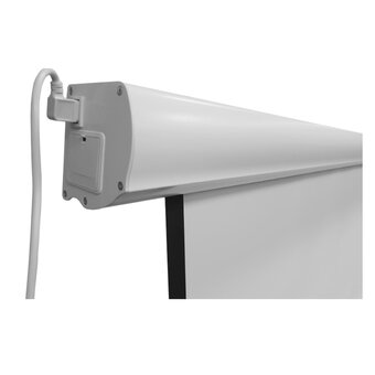  Экран с электроприводом Lumien Cinema Control LCC-100117 241x400см (раб.область 220х390см) Matte White черн. кайма по периметру, серый корпус 