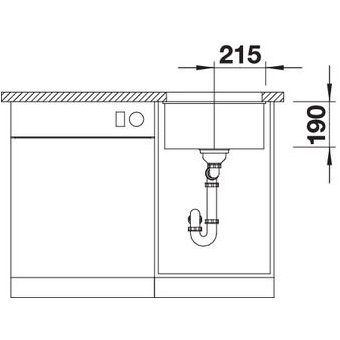  Мойка Blanco 523426 Subline 400-U silgranit белый InFino 