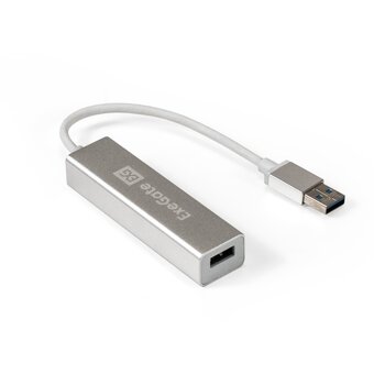  USB-Хаб (концентратор) ExeGate DUB-4 EX293981RUS (кабель-адаптер USB3.0 - 4xUSB3.0, Plug Play, серебристый) 