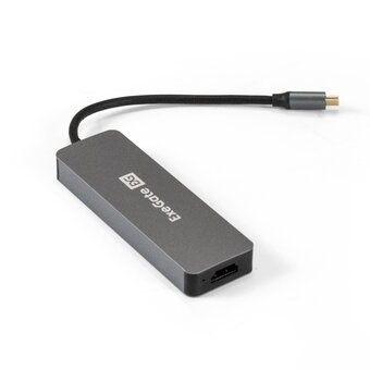  Док-станция Exegate ExeGate DUB-31C/PD/H EX293984RUS (кабель-адаптер USB Type-C - 3xUSB3.0 + PD 60W + HDMI 4K 30Hz, Plug Play, серый) 
