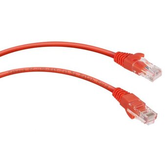  Патч-корд Cabeus (PC-UTP-RJ45-Cat.5e-0.5m-RD) U/UTP, категория 5е, 2xRJ45/8p8c, неэкранированный, красный, PVC, 0.5м 