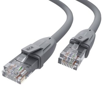  Патч-корд Greenconnect GCR (GCR-52418) 1.5m, кат.6, прямой, UTP, серый, 24 AWG, литой, ethernet high speed, RJ45, T568B (LNC610) 