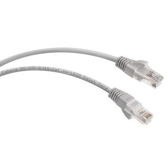  Патч-корд Cabeus (PC-UTP-RJ45-Cat.6a-1.5m-LSZH) U/UTP, категория 6а (10G), 2xRJ45/8p8c, неэкранированный, серый, LSZH, 1.5м 