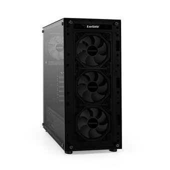  Корпус ExeGate i3 BASE-NPX600 EX294978RUS Miditower (ATX, БП 600NPX с вент. 12 см, с окном, 1*USB+1*USB3.0, аудио, 4 вент. 12см с RGB подсветкой) 