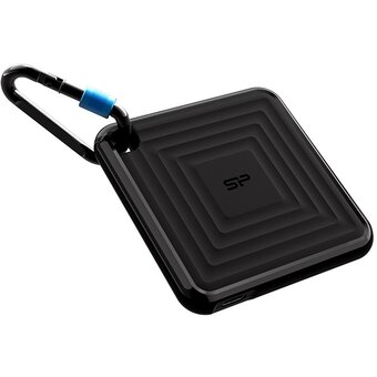  SSD Silicon Power PC60 SP020TBPSDPC60CK External, 2TB USB 3.2 Type-C R/W - 540/500 MB/s черный 