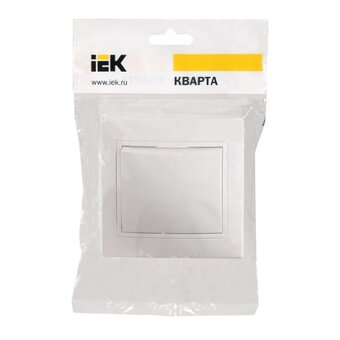  Выключатель IEK Кварта (EVK10-K01-10-DM) скрыт. 1кл. IP20 белый (упак. 1шт) 