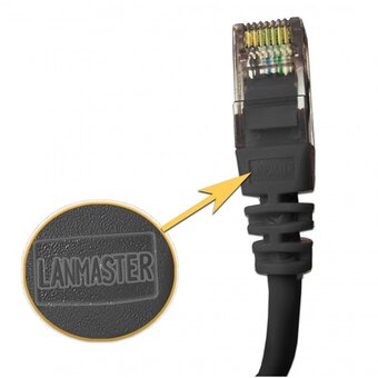  Патч-корд LANMASTER (LAN-PC45/U5E-7.0-BK) LSZH UTP кат.5e, 7.0 м, черный 