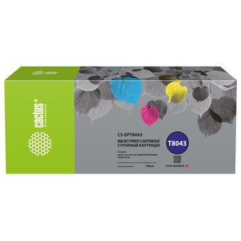  Картридж Cactus T8043 (CS-EPT8043) струйный пурп.пигм. (700мл) для Epson SureColor SC-P6000/7000/8000/9000 