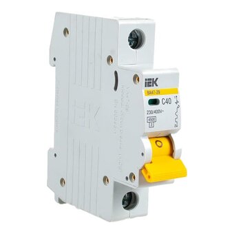  Выключатель IEK ВА47-29 (MVA20-1-040-C) автоматический 40A тип C 4.5kA 1П 230/400В 1мод белый (упак. 1шт) 