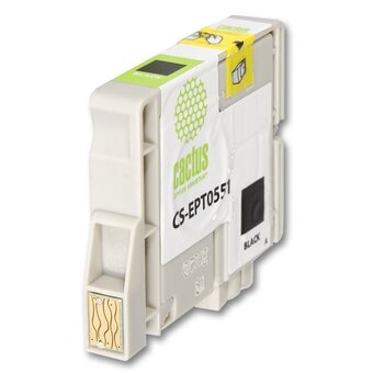  Картридж Cactus T0551 (CS-EPT0551) струйный черный (10мл) для Epson Stylus RX520/Stylus Photo R240 