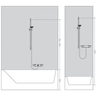 Душевая штанга Hansgrohe Unica Croma 26503000 со шлангом хром 