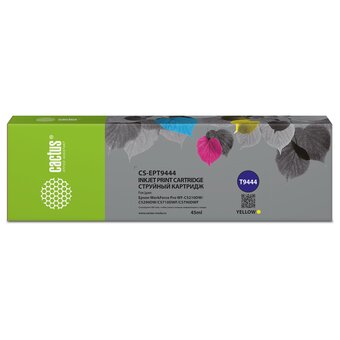  Картридж Cactus T9444 (CS-EPT9444) струйный желтый (45мл) для Epson WorkForce WF-C5290DW/WF-C5790DW 