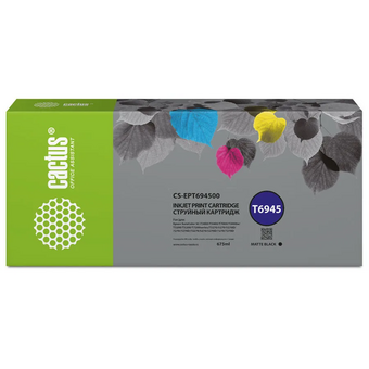  Картридж Cactus T6945 (CS-EPT694500) струйный черный матовый (675мл) для Epson SureColor SC-T3000/T3070/T3200/T5000/5200 