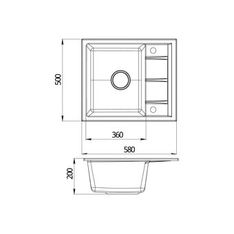  Мойка Emar EMQ-1580.Q гранит, морион 