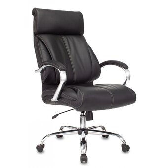  Кресло руководителя Бюрократ T-9904NSL (T-9904NSL/BLACK-PU) черный Leather Venge Black искусственная кожа крестовина металл хром 