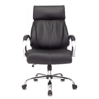  Кресло руководителя Бюрократ T-9904NSL (T-9904NSL/BLACK-PU) черный Leather Venge Black искусственная кожа крестовина металл хром 