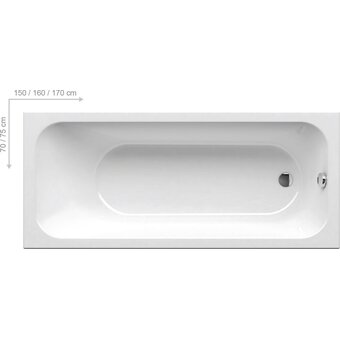  Ванна Ravak Chrome slim C741300000 170х75 белая 