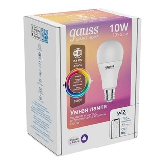  Умная лампа Gauss IoT Smart Home (1180112) E27 10Вт 1055lm Wi-Fi 