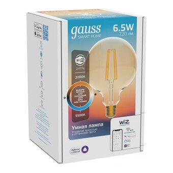  Умная лампа Gauss IoT Smart Home (1340112) E27 6.5Вт 720lm Wi-Fi 