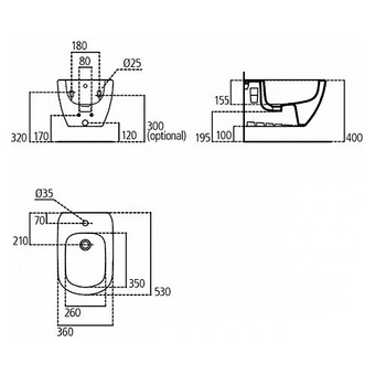  Биде подвесное Ideal Standard I.Life B T461501 