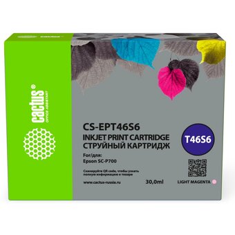  Картридж Cactus T46S6 (CS-EPT46S6) струйный фото пурпурный (30мл) для Epson SureColor SC-P700 