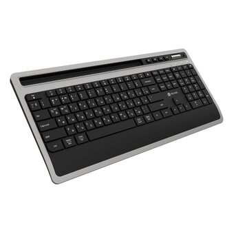  Беспроводная клавиатура OKLICK 860S (1809323) серый/черный USB BT/Radio slim Multimedia (подставка для запястий) 