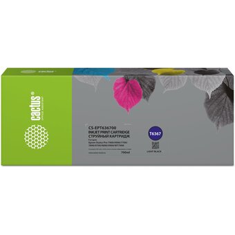  Картридж Cactus T6367 (CS-EPT636700) струйный серый (700мл) для Epson Stylus PRO 7700/7890/7900/9700 