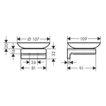  Мыльница Hansgrohe AddStoris 41746700 матовый белый 