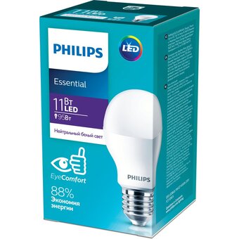  Лампа светодиодная Philips Essential (929002299787) E27 11W 95W нейтральный свет 