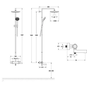  Душевая система Jacob Delafon Atom E26237-CP c термостатом 