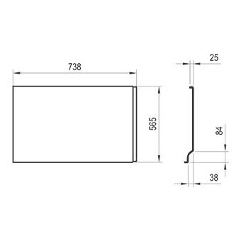  Боковой экран Ravak U 75 CZ00130A00 
