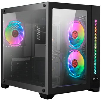  Корпус Ginzzu V350 RGB CRC6 Fan 12cm RGB*3 