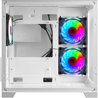  Корпус Ginzzu V450 RGB Белый CRC6 Fan 12cm RGB*3 
