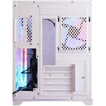  Корпус Ginzzu V450 RGB Белый CRC6 Fan 12cm RGB*3 