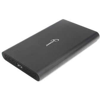  Внешний корпус для HDD/SSD Gembird EE2-U3S-50 2.5" чёрный, USB 3.0, SATA, до 2 Тб, алюминий 