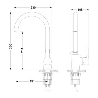  Смеситель для кухни LEMARK Evitta (LM0505C) высок. излив, хром 