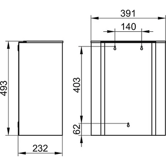  Мусорное ведро Keuco Plan 14988070000 настенное, 30 л, нерж 