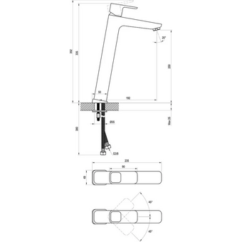  Смеситель для раковины Ravak 10° TD 015.00 X070091 