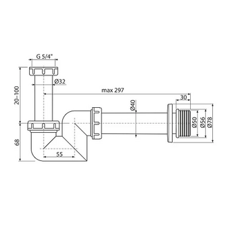  Сифон для биде RAVAK X01560 DN 40 белый 