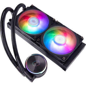  СВО Cooler Master MasterLiquid PL240 Flux (MLY-D24M-A23PZ-R1) (240W, 240mm, ARGB, fans 2x120mm/72.37CFM/32dBa/2300rpm) 