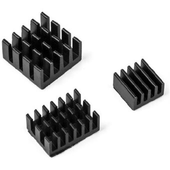 Набор радиаторов ACD RA537 Black 3 in 1 Heat Sink Set Aluminum for Raspberry Pi 4B 
