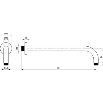  Держатель душа Ravak X07P112 334мм 