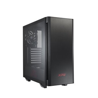  Корпус XPG Invader-Blackcolor Boxworldwide (INVADER-BKCWW) (ATX, подсветка ARGB, 2 вентилятора 120мм, стеклянная боковая панель, черный) 