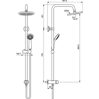  Душевая стойка Vidima Balance BA273AA 