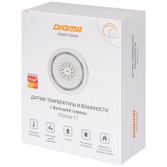  Датчик температуры/влажности Digma DiSense Т1 (DST1) белый 